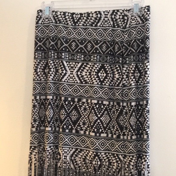 Women's Venus Long Fringe Multicolored Skirt Size S - Picture 2 of 6